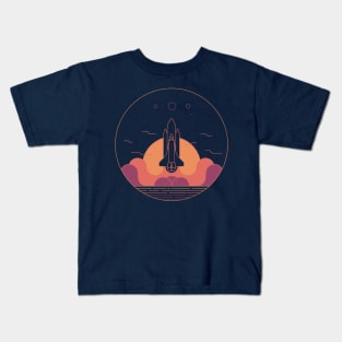 Space Shuttle Take Off Kids T-Shirt